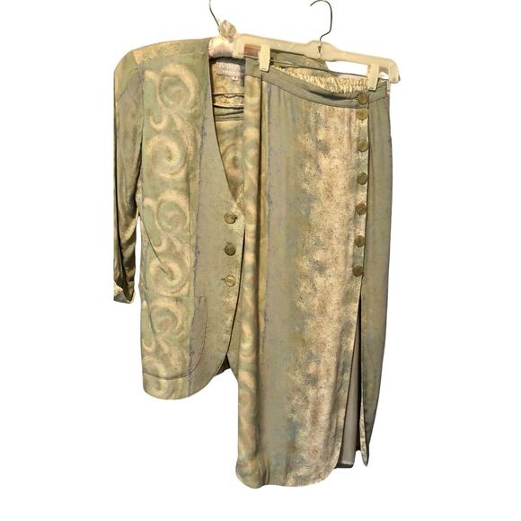 Vintage Platinum Dorothy Schoelen Skirt Set Jacket Top Short Long Skirts 3 pcs S - Picture 2 of 11